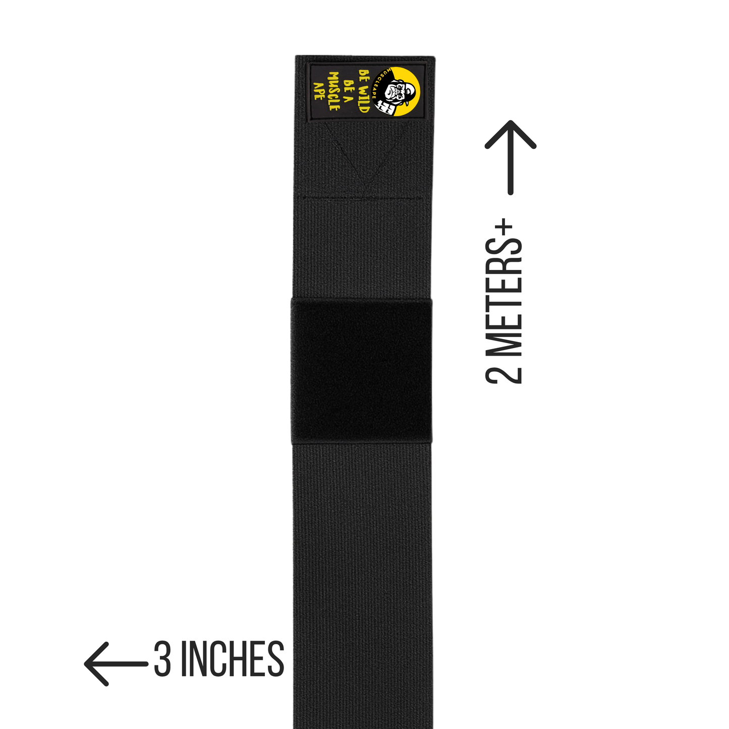 Muscleape 2 Meter Knee & Joint Support Wraps – SuperFabric Elastic Compression Straps for Squats, Leg Press & Powerlifting | Adjustable Gym Support for Men & Women