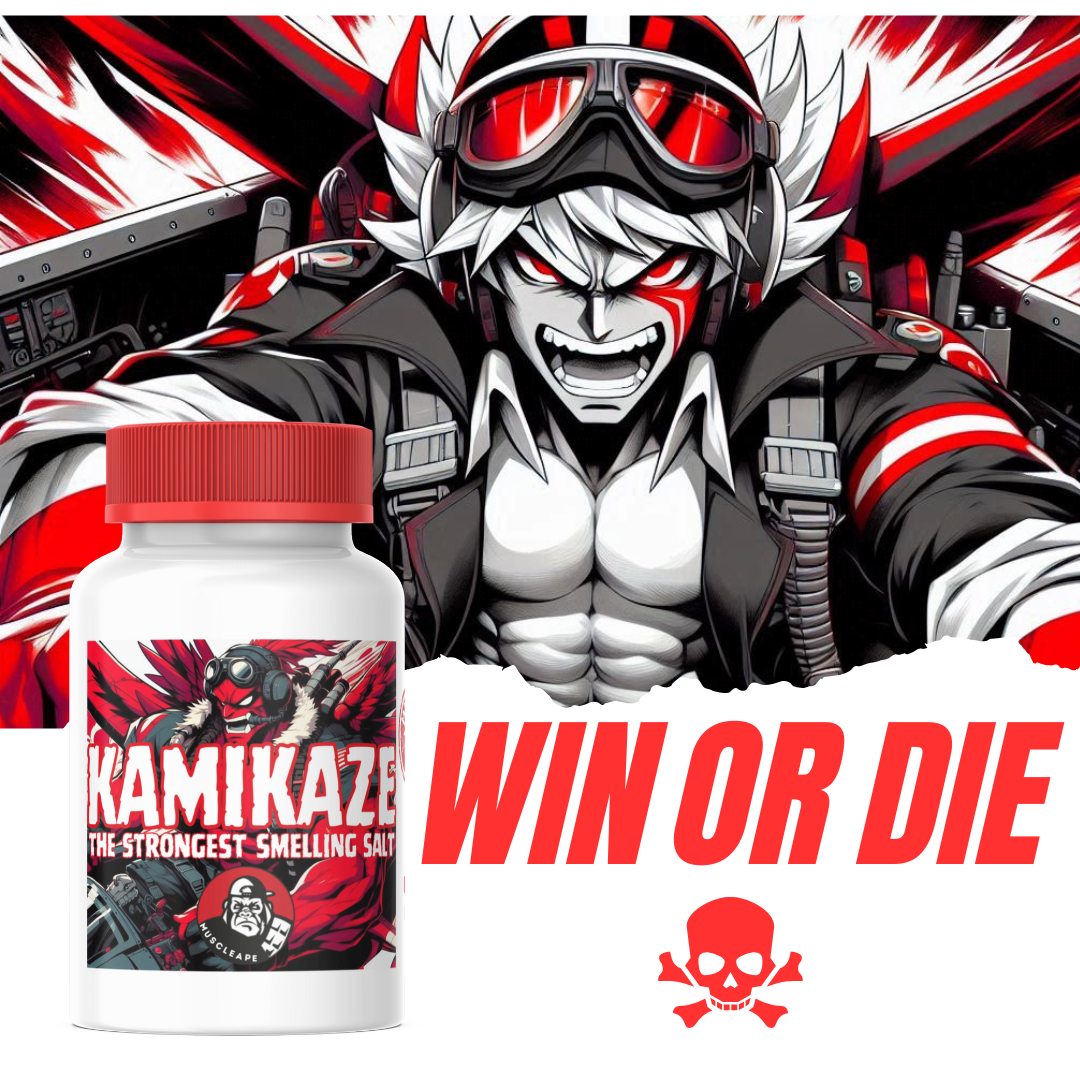 Muscleape Kamikaze Smelling Salt | Ammonia Inhalant For Instant Focus & Insane Pump | Most Potent Ammonia Inhalant In World For Pro Lifters |Open-Sniff-Bend The Bar-Repeat. | | Muscleape