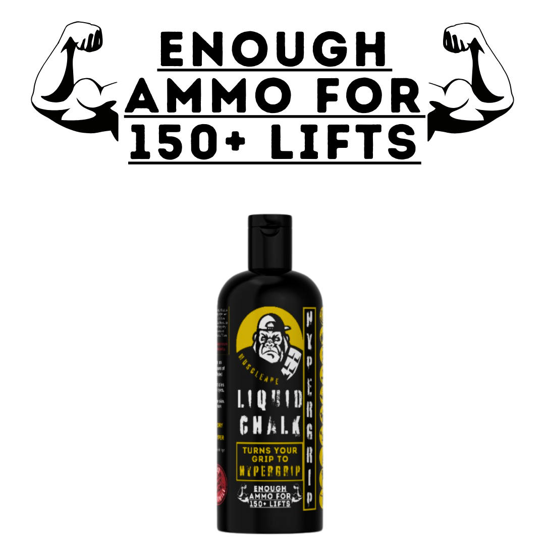 Muscleape Liquid Chalk 200Ml. Turn Your Grip Into Titanium Strength Hypergrip| Sufficient for 150+ Lifts| Best for Weightlifting, Powerlifting, Gymnastics, Calisthenics, CrossFit and Other Sports | Powerlifting | Muscleape