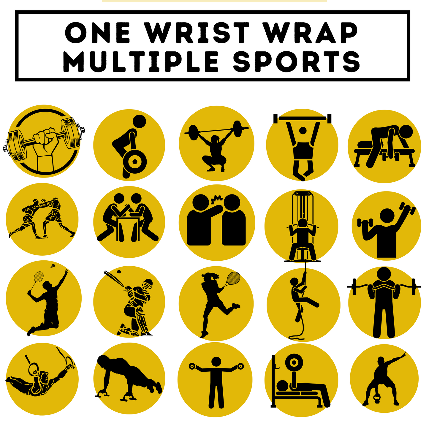 Muscleape Wrist Support Wraps for Gym| For Powerlifters, Bodybuilders and Other Strength Athletes| 20X3 Inches with Thumb Loop | Wrist Support Gym | Muscleape