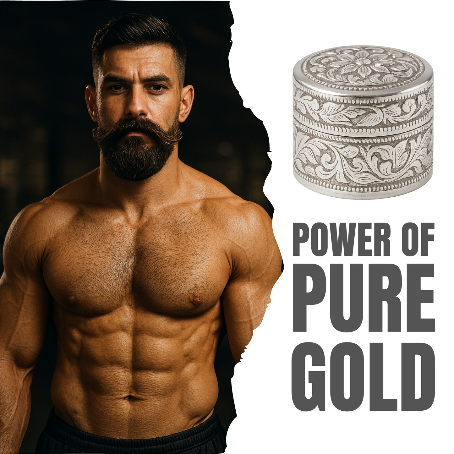 Muscleape Pure Himalayan Shilajit Resin (5 g) in Pure Silver Container | Enriched with Ashwagandha, Tribulus & 12+ Ayurvedic Herbs | 24K Gold Infused | Energy, Strength, Immunity & Vitality Support