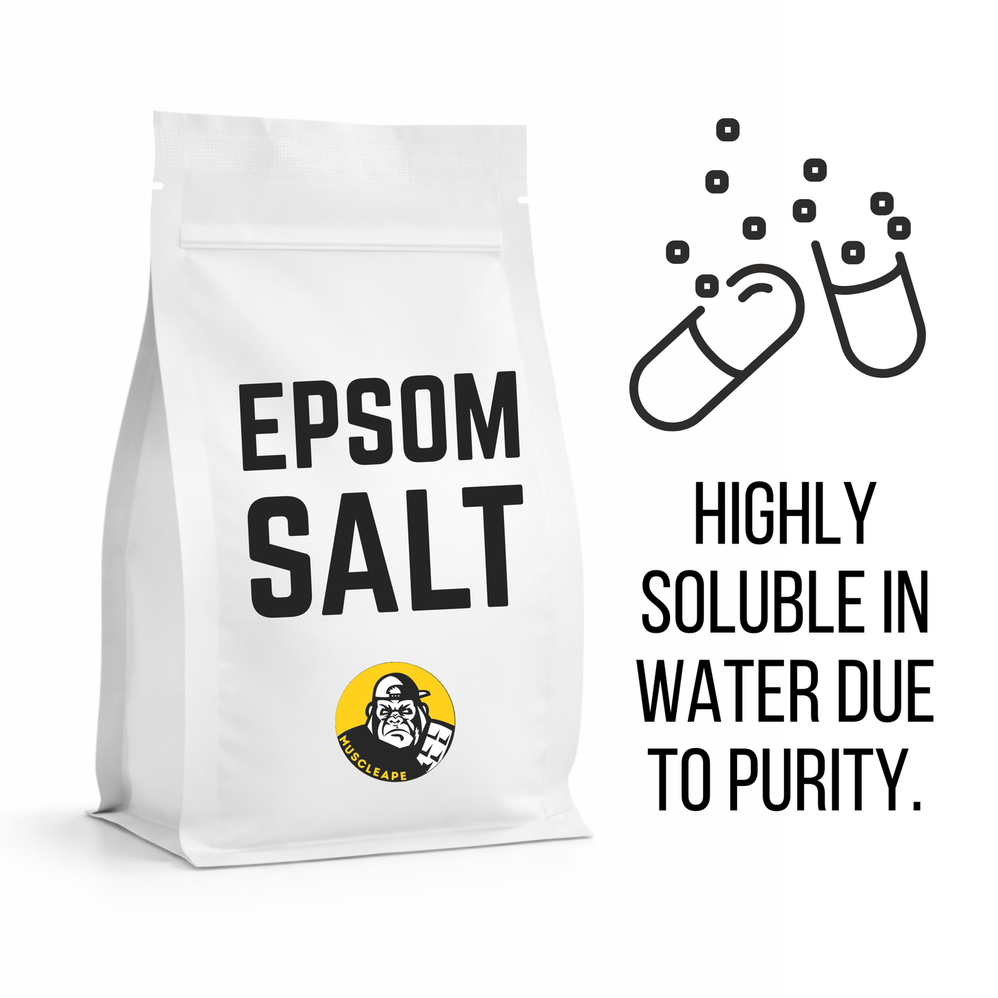 Muscleape Epsom Salt for Muscle Recovery & Soreness Relief