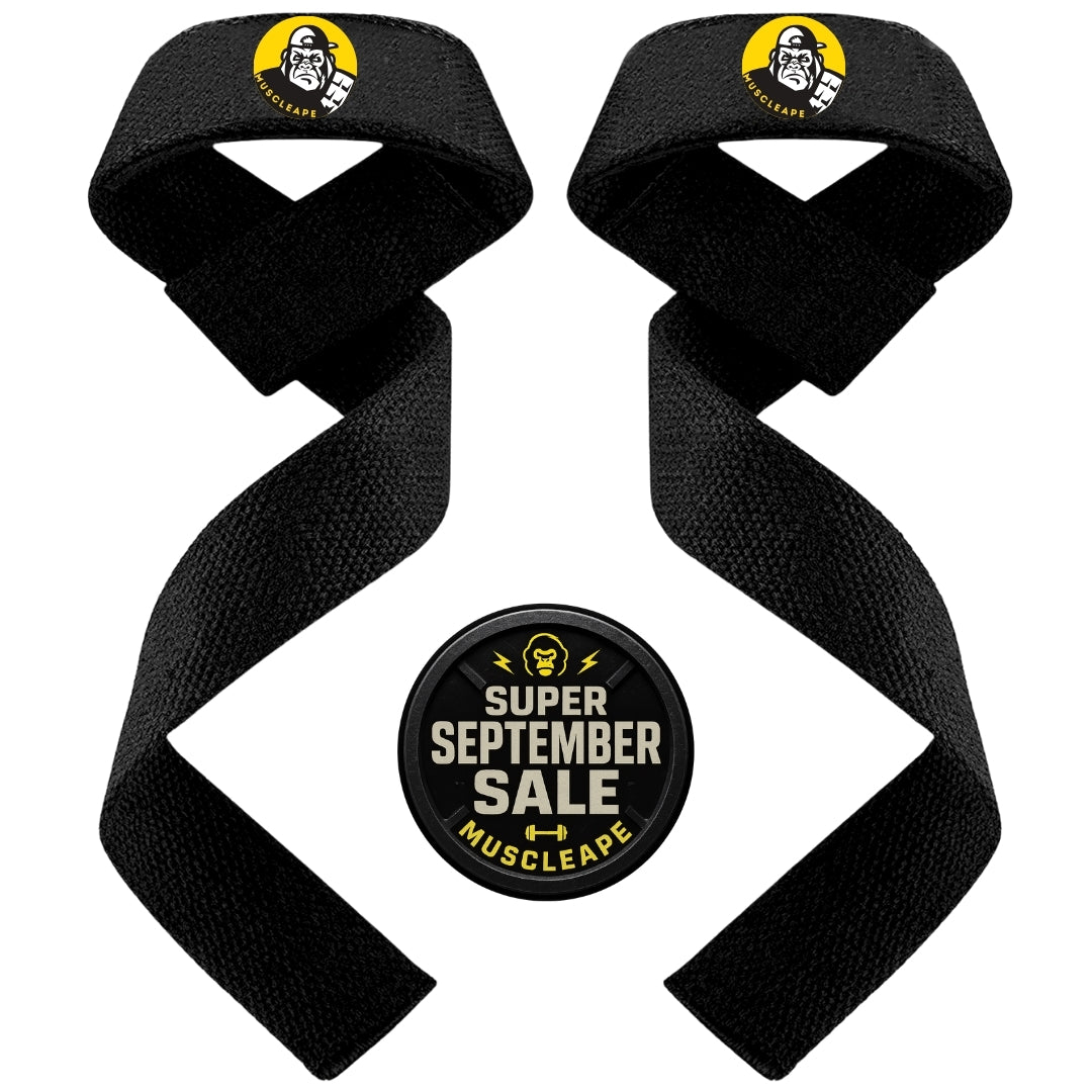 Muscleape Weight Lifting Straps Wrist Supporter For Gym. Gym Accessories Men & Women. Wrist Strap For Gym With Wrist Support.Deadlift Strap Weightlifting Straps For Grip Gym Straps For Weight Lifting | Powerlifting | Muscleape