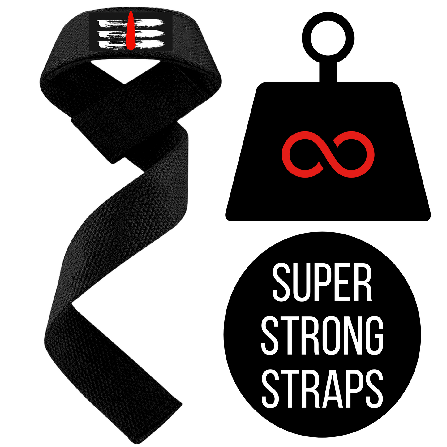Muscleape Mahakaal Weight Lifting Straps Black Wrist Supporter For Gym . Gym Accessories Men & Women. Wrist Strap For Gym With Wrist Support. | Powerlifting Gym | Muscleape