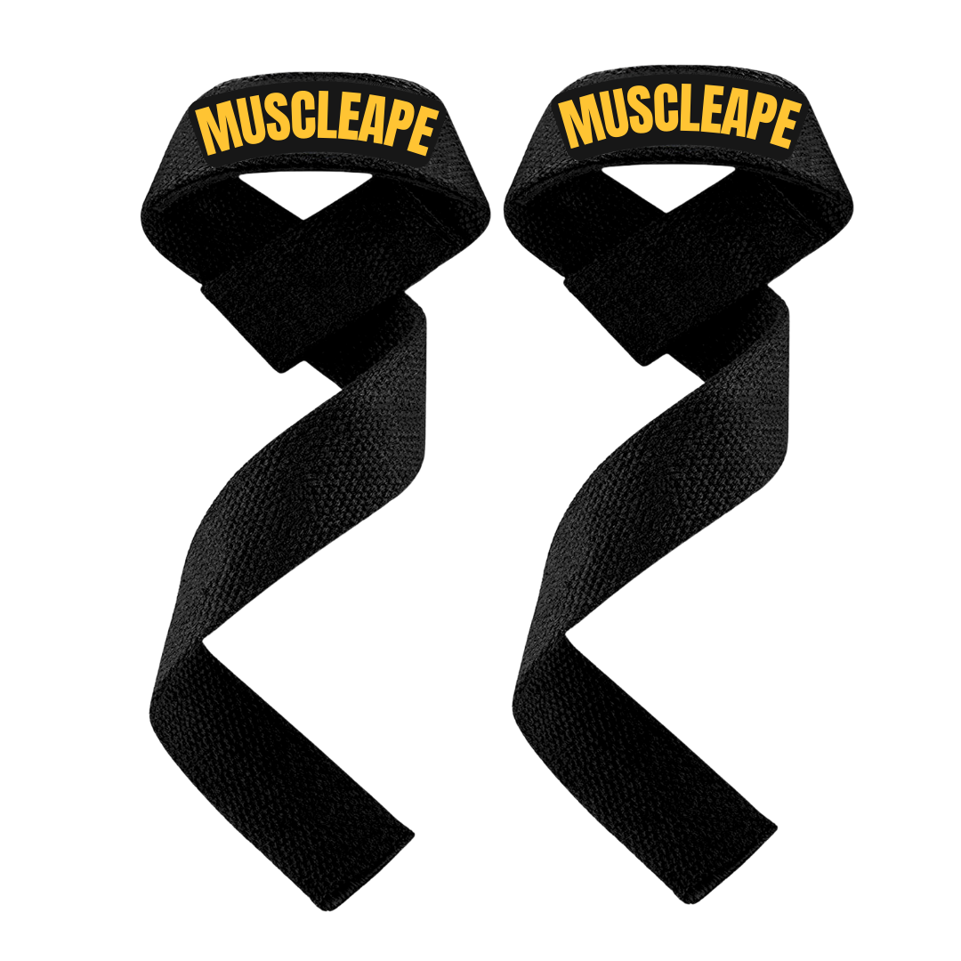Muscleape Original Weight Lifting Straps Wrist Supporter For Gym. Gym Accessories Men & Women. Wrist Strap For Gym With Wrist Support. | Powerlifting | Muscleape