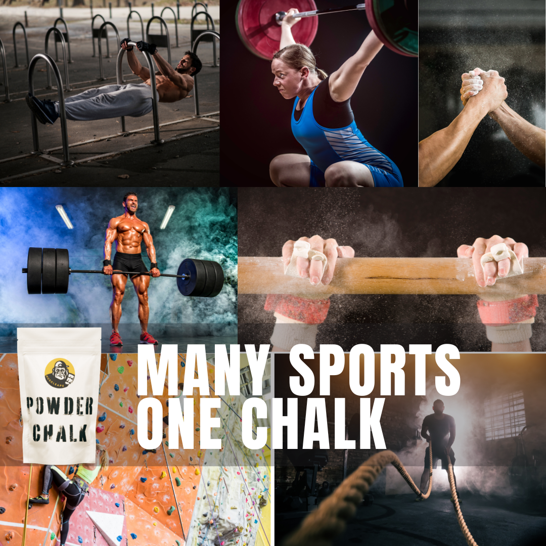 Muscleape Chalk Powder for Superior Grip. 200gm Premium Chalk for Weightlifting, Powerlifting, Calisthenics and Other Sports | Powerlifting | Muscleape