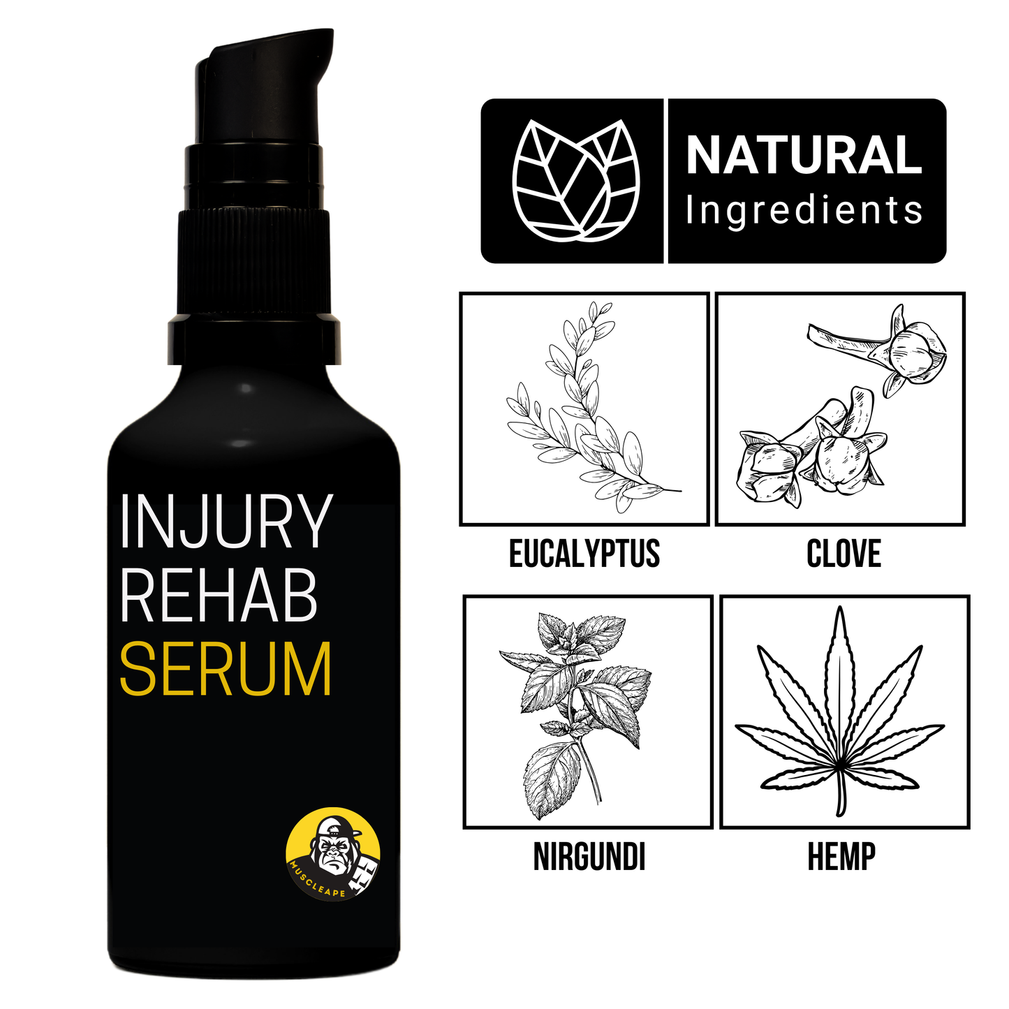 MuscleApe Serum X for Rapid Muscle Recovery |Deep Tissue Relaxation Serum| Post-Workout Muscle Serum for Elite Strength Athletes | 30ml pack. | | Muscleape