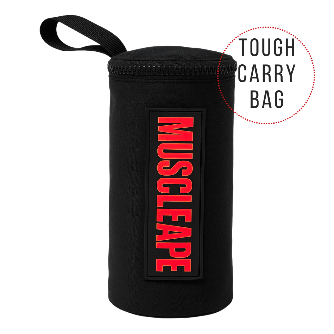 Muscleape 2 Meter Knee & Joint Support Wraps – SuperFabric Elastic Compression Straps for Squats, Leg Press & Powerlifting | Adjustable Gym Support for Men & Women (Red)