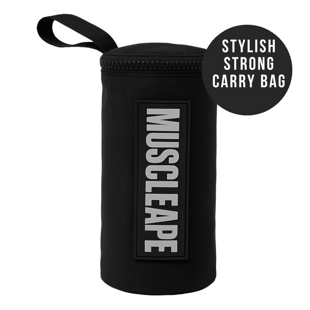 Muscleape Wrist Support Wraps for Gym| For Powerlifters, Bodybuilders and Other Strength Athletes| 3 Inches Velcro with Thumb Loop | Red-Black