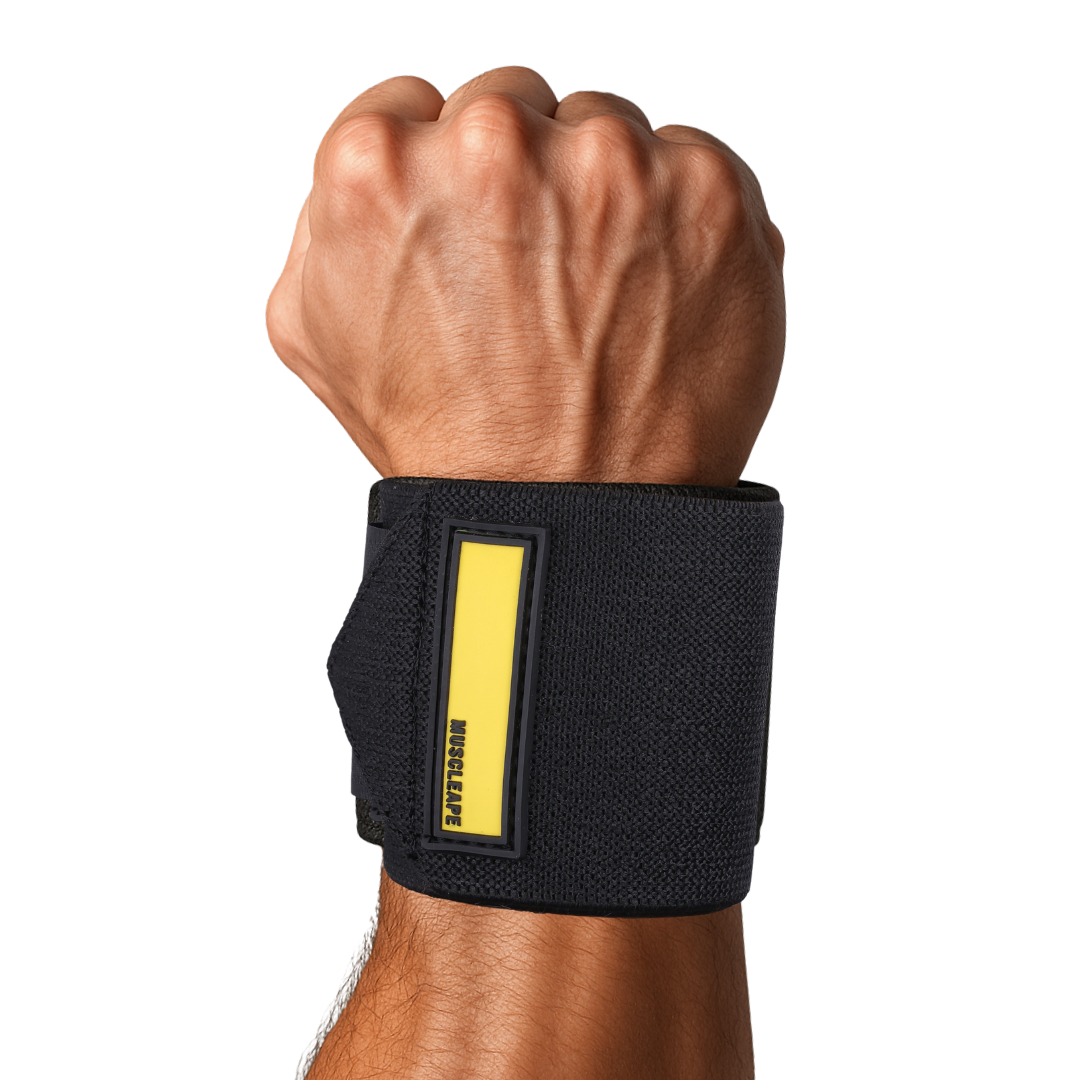 Muscleape Black Wrist Wraps | Classic