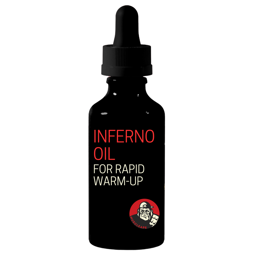 Muscleape Inferno Muscle Oil – Ultra Potent Rapid Warm-Up Massage Oil