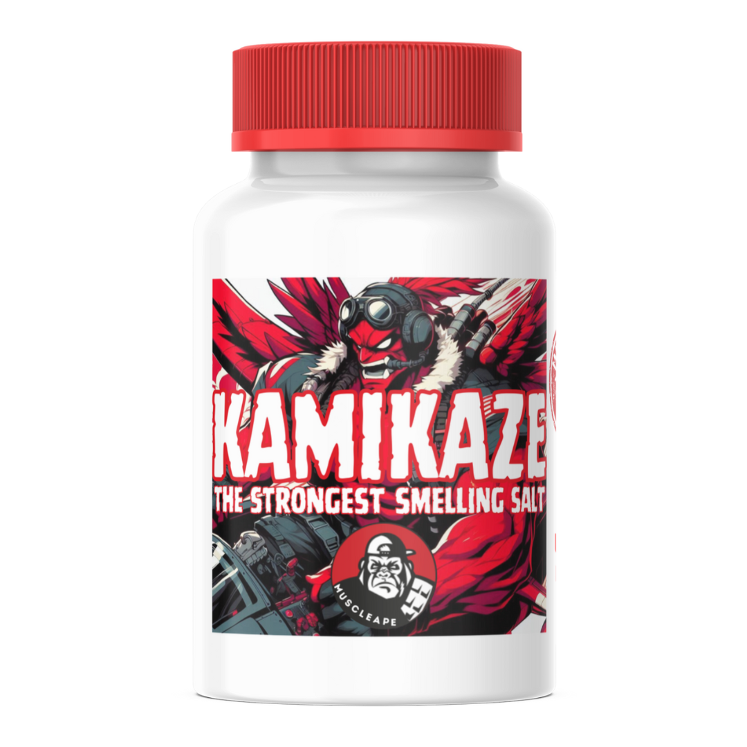 Muscleape Kamikaze Smelling Salt | Ammonia Inhalant For Instant Focus & Insane Pump | Most Potent Ammonia Inhalant In World For Pro Lifters |Open-Sniff-Bend The Bar-Repeat. | | Muscleape