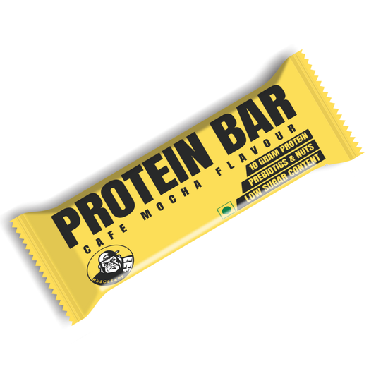 Muscleape Café Mocha Protein Bar – 10g Protein, Dates-Sweetened, Low Sugar, Prebiotics & Nuts
