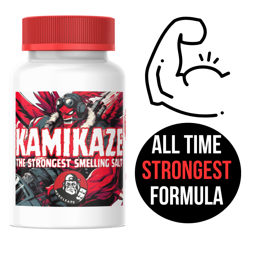 Muscleape Kamikaze Smelling Salt | Ammonia Inhalant For Instant Focus & Insane Pump | Most Potent Ammonia Inhalant In World For Pro Lifters |Open-Sniff-Bend The Bar-Repeat. | | Muscleape