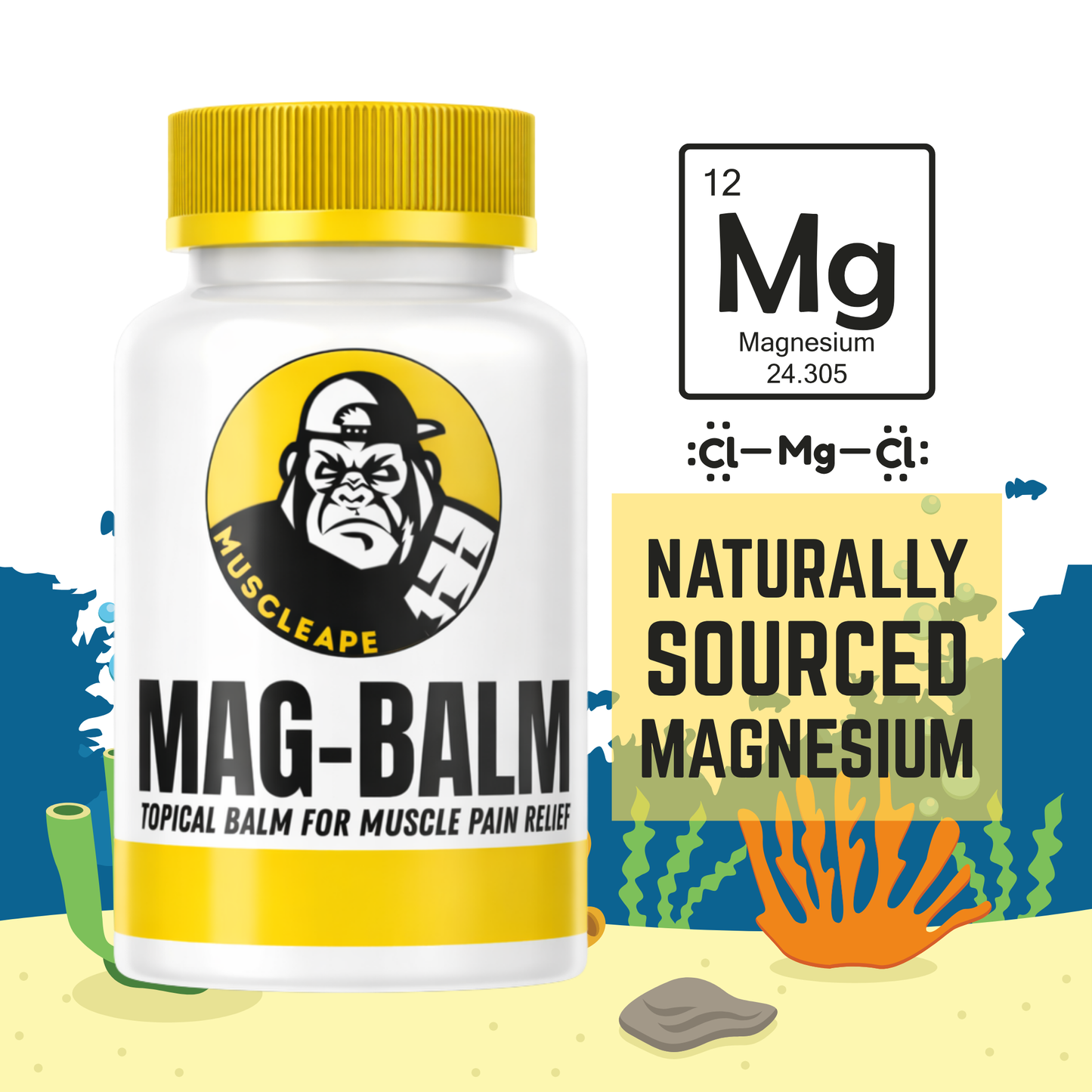 Muscleape Magnesium Balm for Muscle Pain & Relaxation.