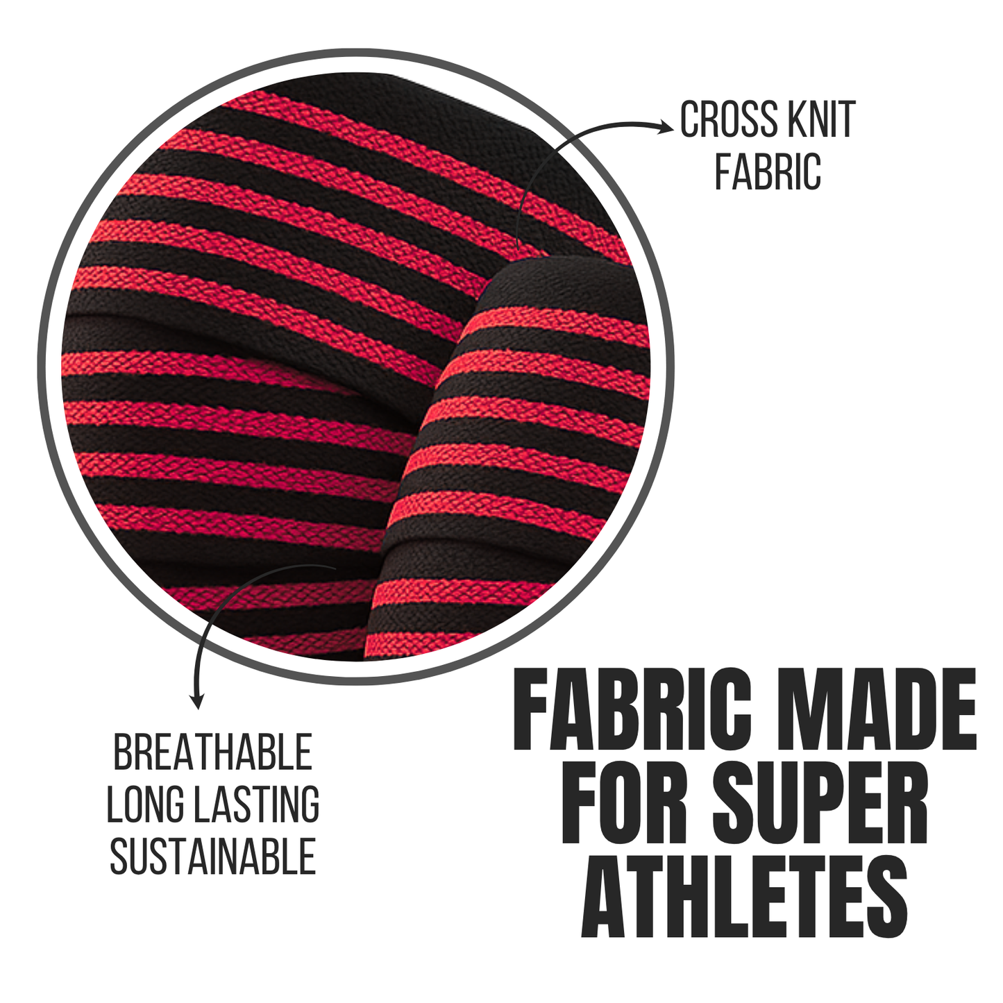 Muscleape Wrist Support Wraps for Gym| For Powerlifters, Bodybuilders and Other Strength Athletes| 3 Inches Velcro with Thumb Loop | Red-Black