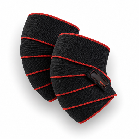 Muscleape Kong Daddy 2m Knee & Joint Support Wraps For Professional Lifters| Red & Black.