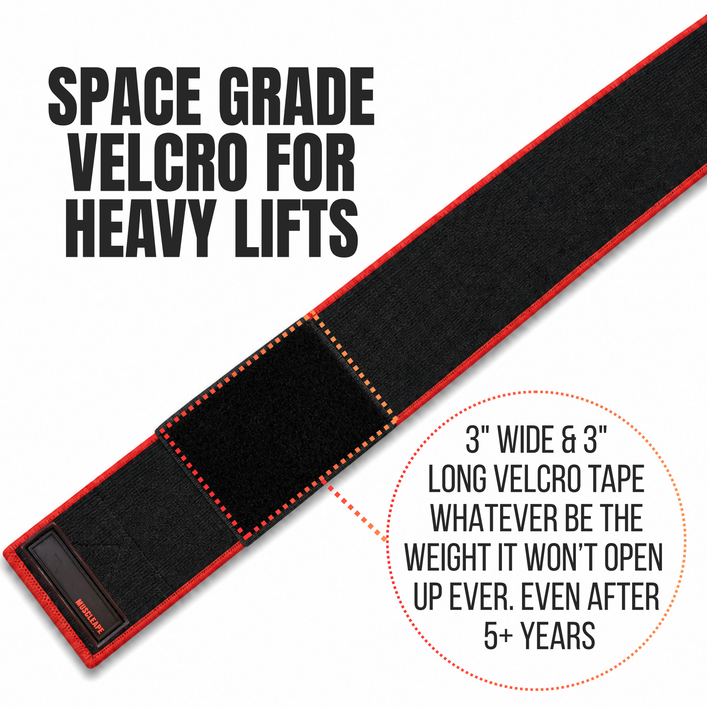 Muscleape Kong Daddy 2m Knee & Joint Support Wraps For Professional Lifters| Red & Black.
