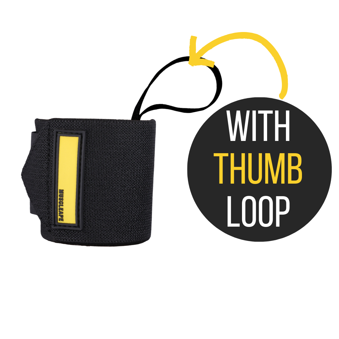 Muscleape Black Wrist Wraps | Classic