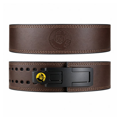 Muscleape Genuine Leather Lever Belt | Lifetime Warranty | Brown Leather