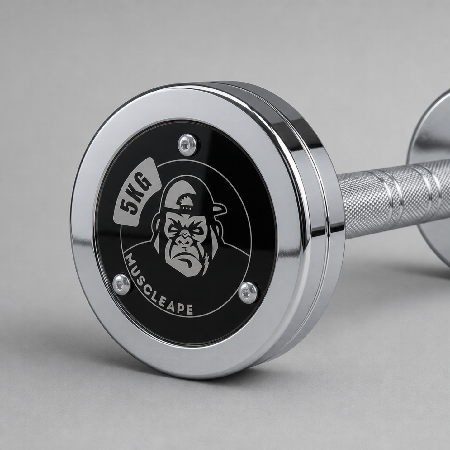 Muscleape Callibrated Chrome Plated Steel Dumbells. Pair Of 2