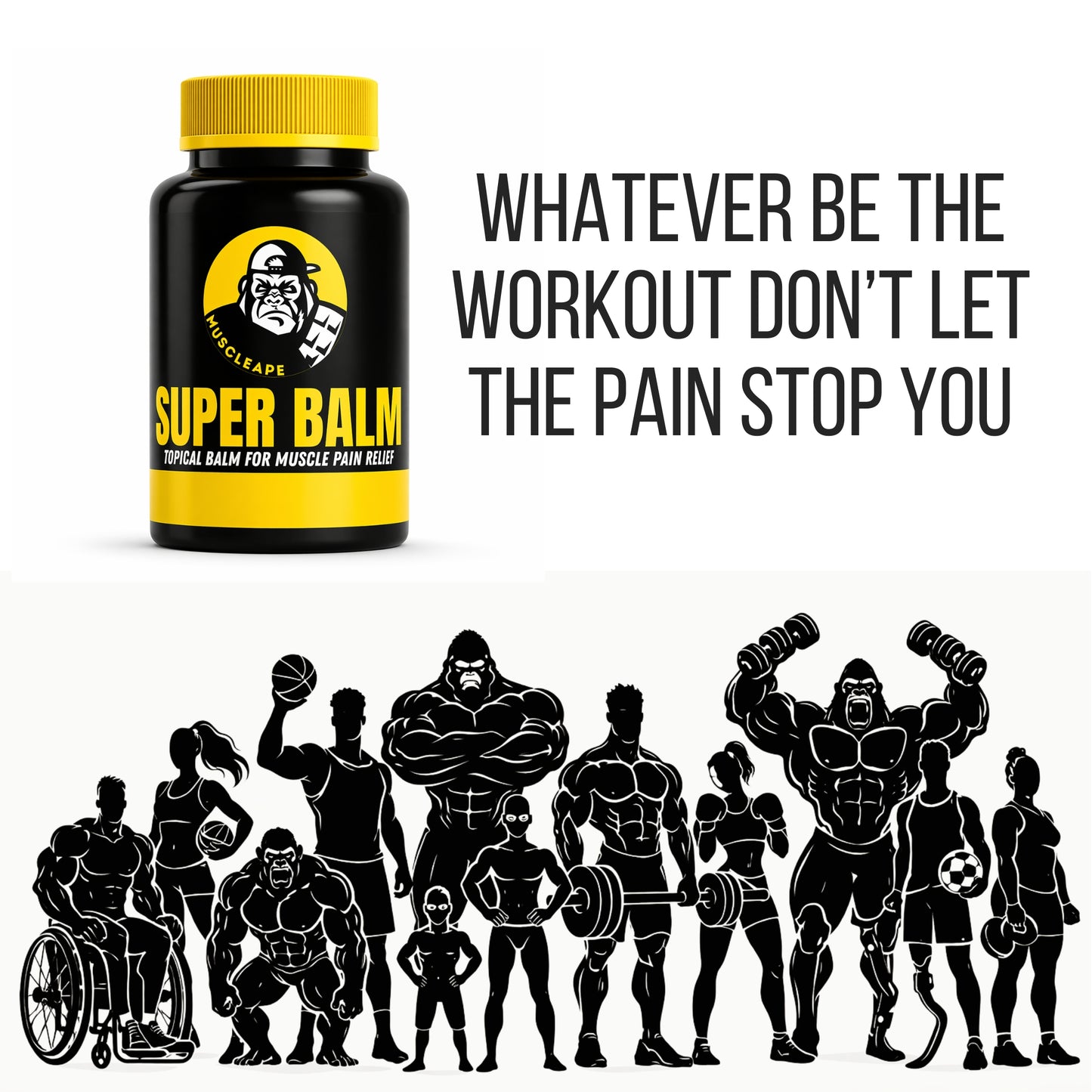 Muscleape Super Balm for Muscle Pain Relief.