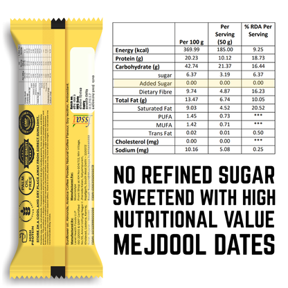 Muscleape Café Mocha Protein Bar – 10g Protein, Dates-Sweetened, Low Sugar, Prebiotics & Nuts