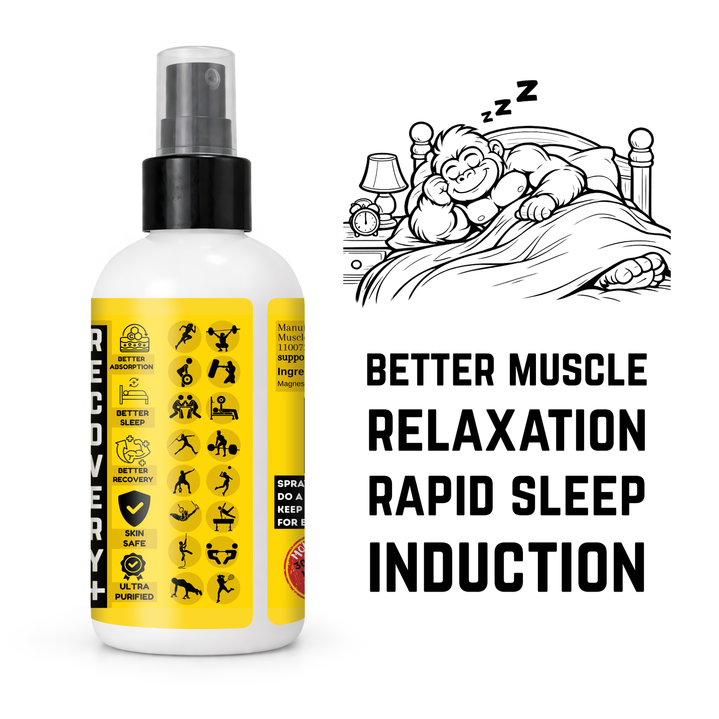 Muscleape Magnesium Oil Spray with Lavender | Relaxation & Recovery | 200 ml