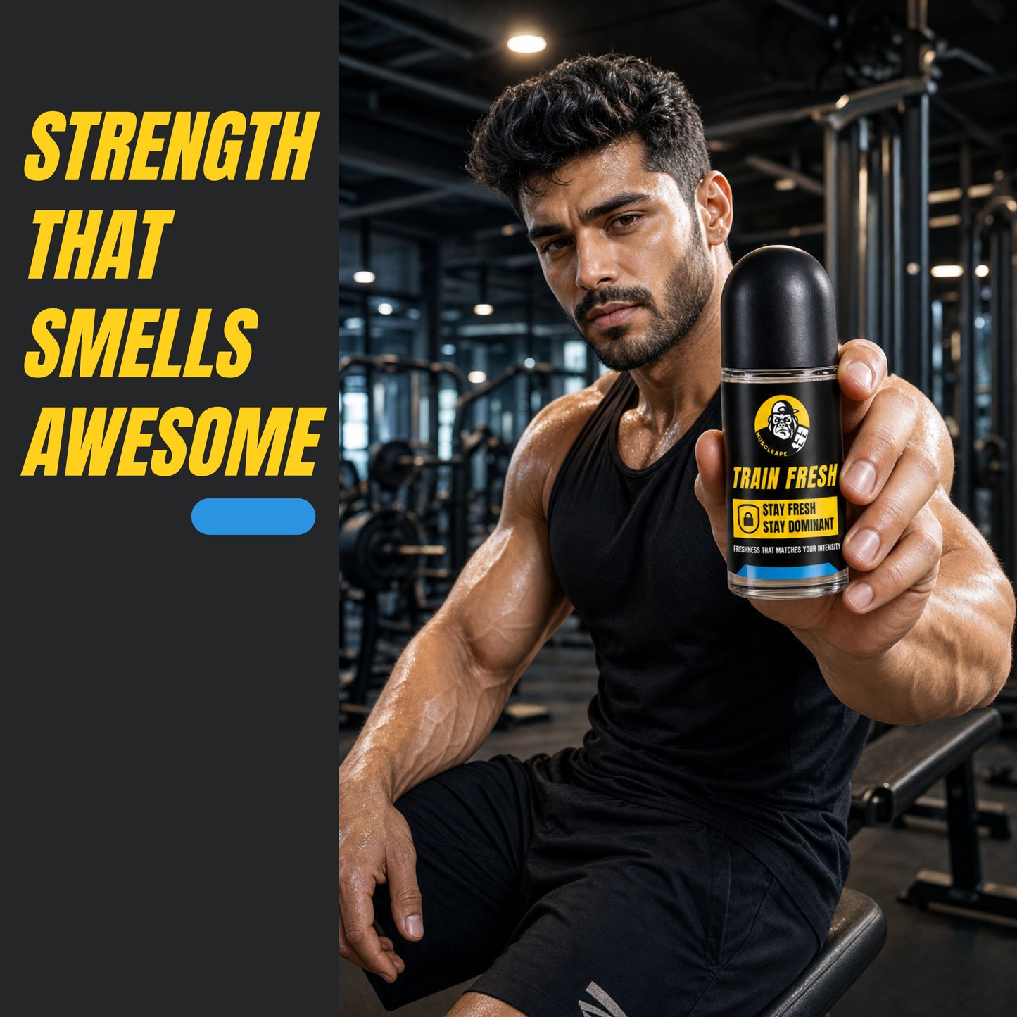 Muscleape Body Roll On Deodorant | Active Fresh Moss