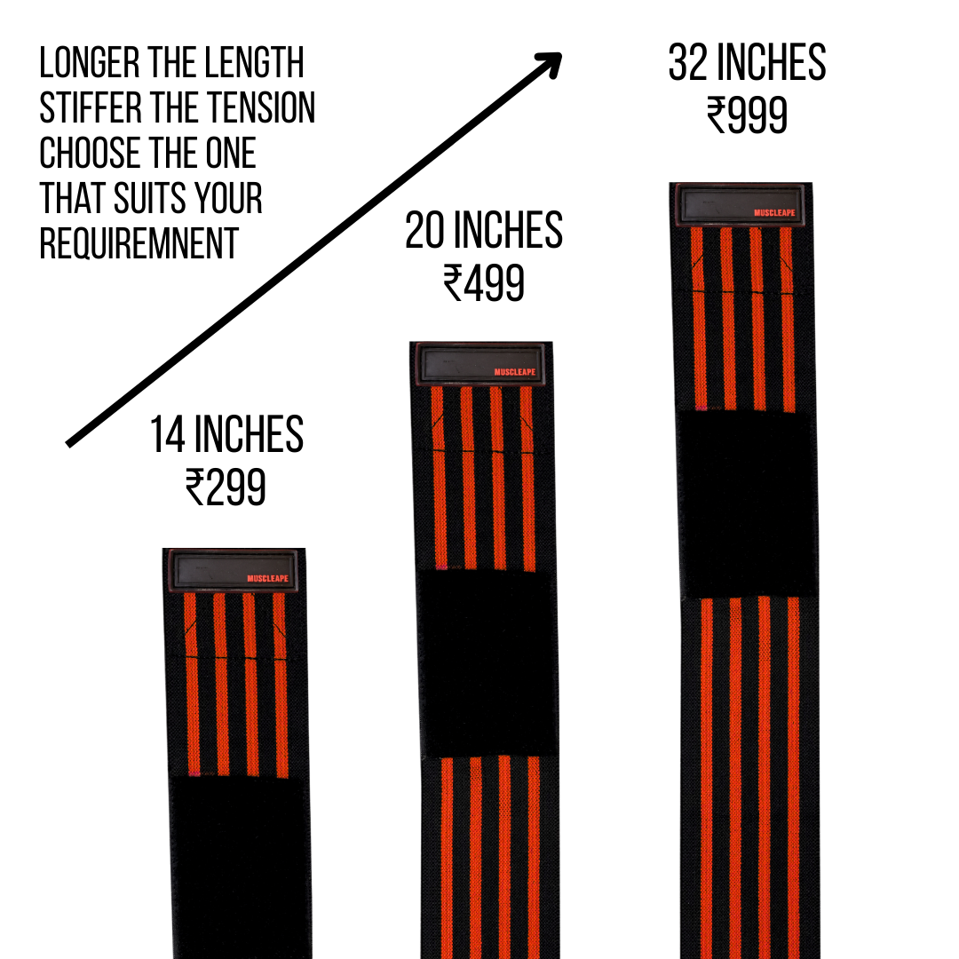 Muscleape Wrist Support Wraps for Gym| For Powerlifters, Bodybuilders and Other Strength Athletes| 3 Inches Velcro with Thumb Loop | Red-Black