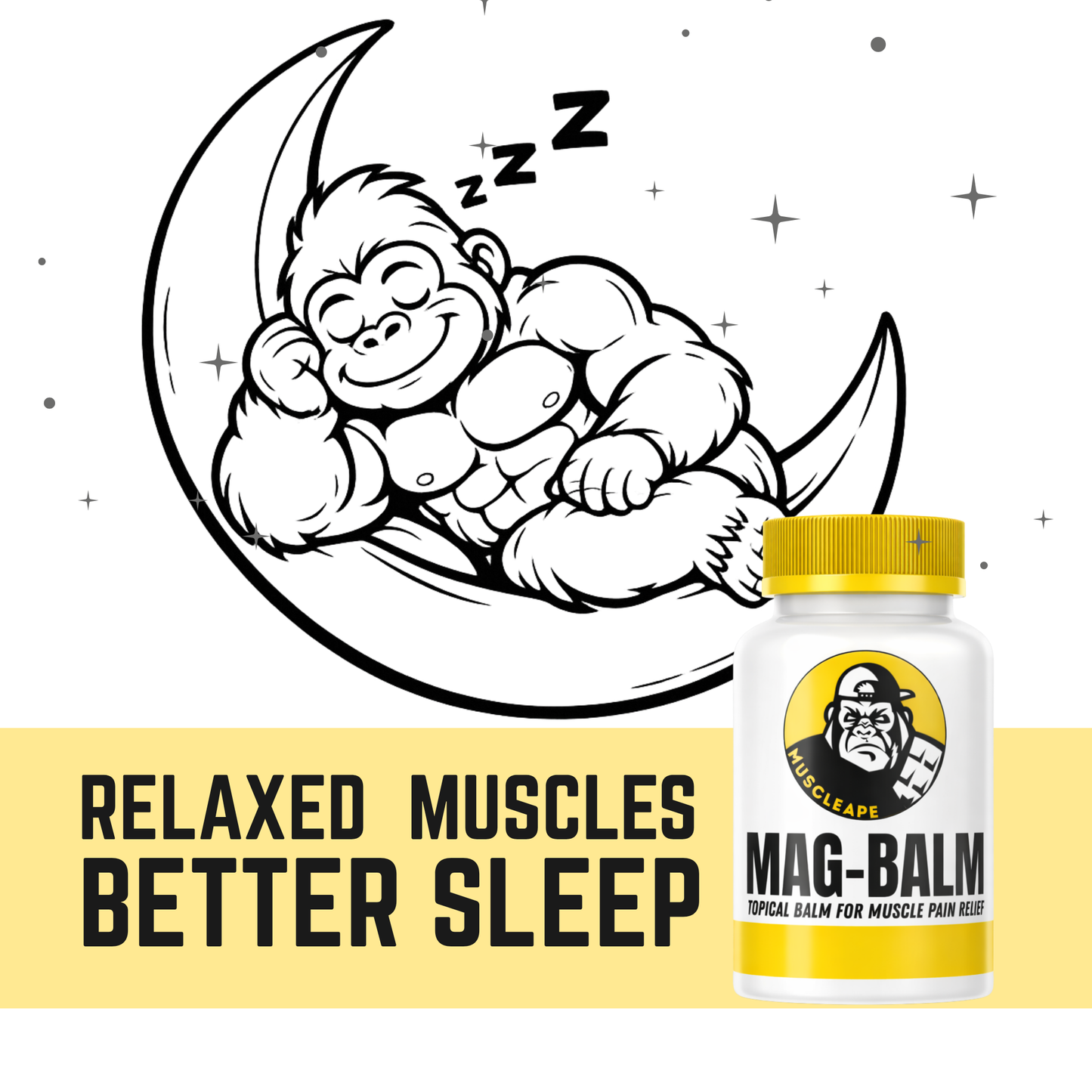 Muscleape Magnesium Balm for Muscle Pain & Relaxation.