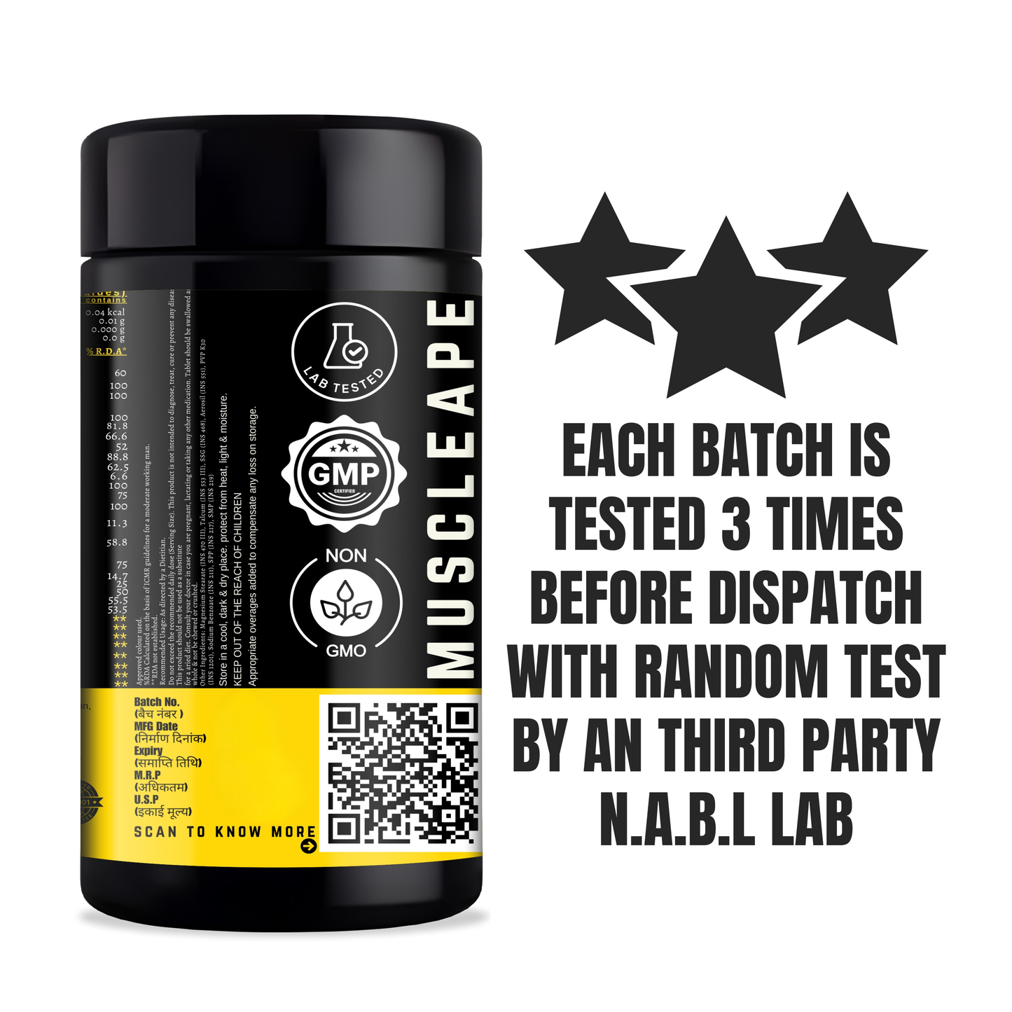 Muscleape Multivitamin for Men | 60 Veg Tablets | 26 Vitamins & Minerals