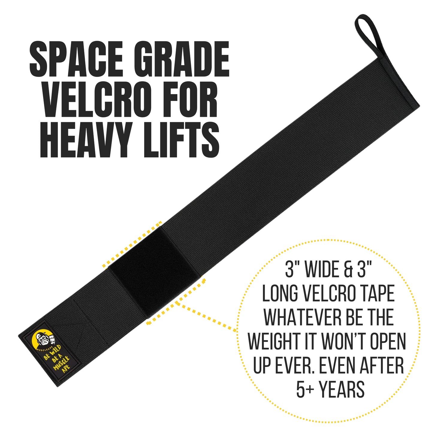 Muscleape Wrist Support Wraps (Black Edition)