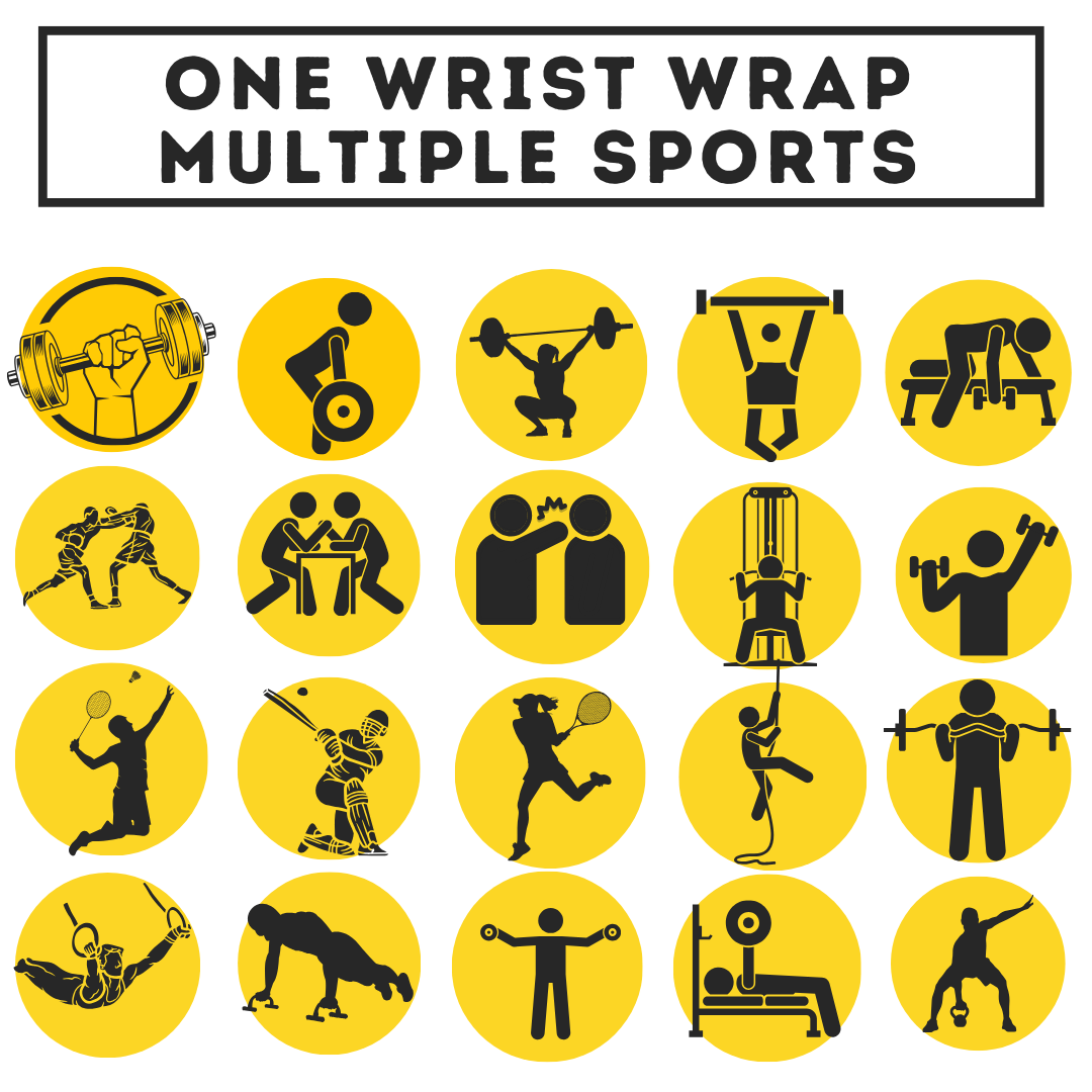 Muscleape Original Black Wrist Wraps for Weightlifting – Adjustable Gym Wrist Support with Thumb Loop– Flexible Lifting Straps for Men & Women – Powerlifting, Bench Press, CrossFit & Other Sports. | Powerlifting Wrist Support Gym | Muscleape