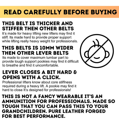 Muscleape Genuine Leather Lever Belt | Lifetime Warranty | Brown Leather