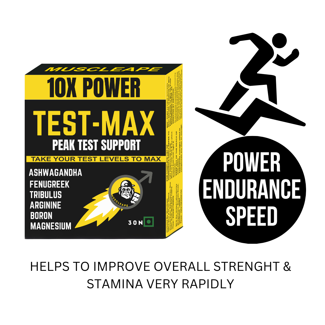 Muscleape TestMax Natural Men's Stamina Booster. Tribulus, Arginine, Ashwagandha & Fenugreek With Zinc. Strength, Stamina & Endurance Support. 30 Veg Tabs.