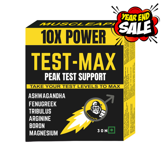 Muscleape TestMax Natural Men's Stamina Booster. Tribulus, Arginine, Ashwagandha & Fenugreek With Zinc. Strength, Stamina & Endurance Support. 30 Veg Tabs.