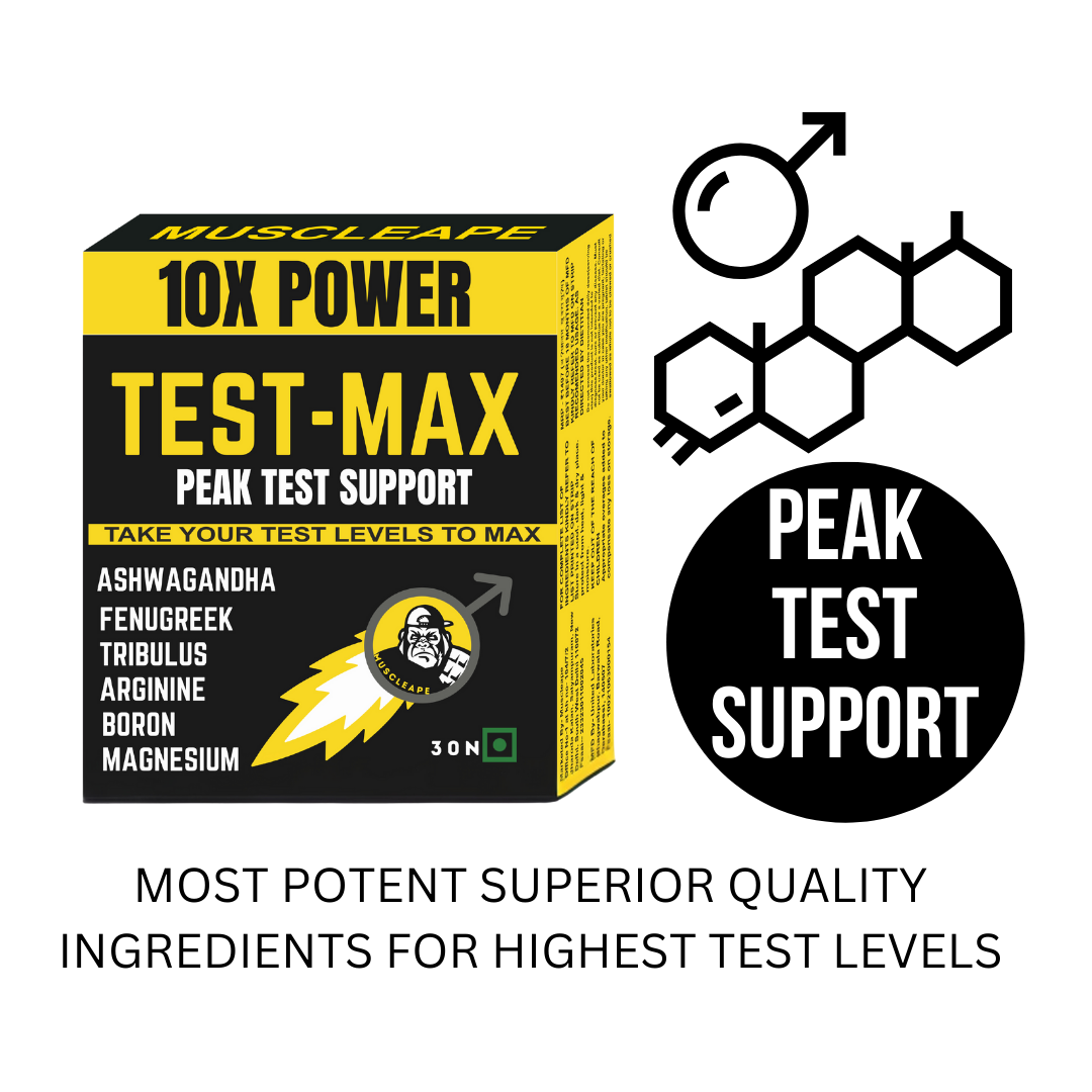 Muscleape TestMax Natural Men's Stamina Booster. Tribulus, Arginine, Ashwagandha & Fenugreek With Zinc. Strength, Stamina & Endurance Support. 30 Veg Tabs.