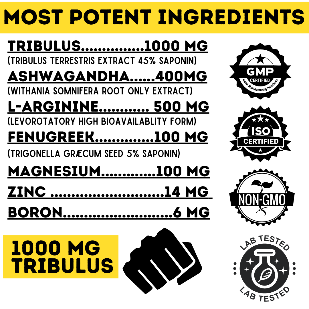 Muscleape TestMax Natural Men's Stamina Booster. Tribulus, Arginine, Ashwagandha & Fenugreek With Zinc. Strength, Stamina & Endurance Support. 30 Veg Tabs.