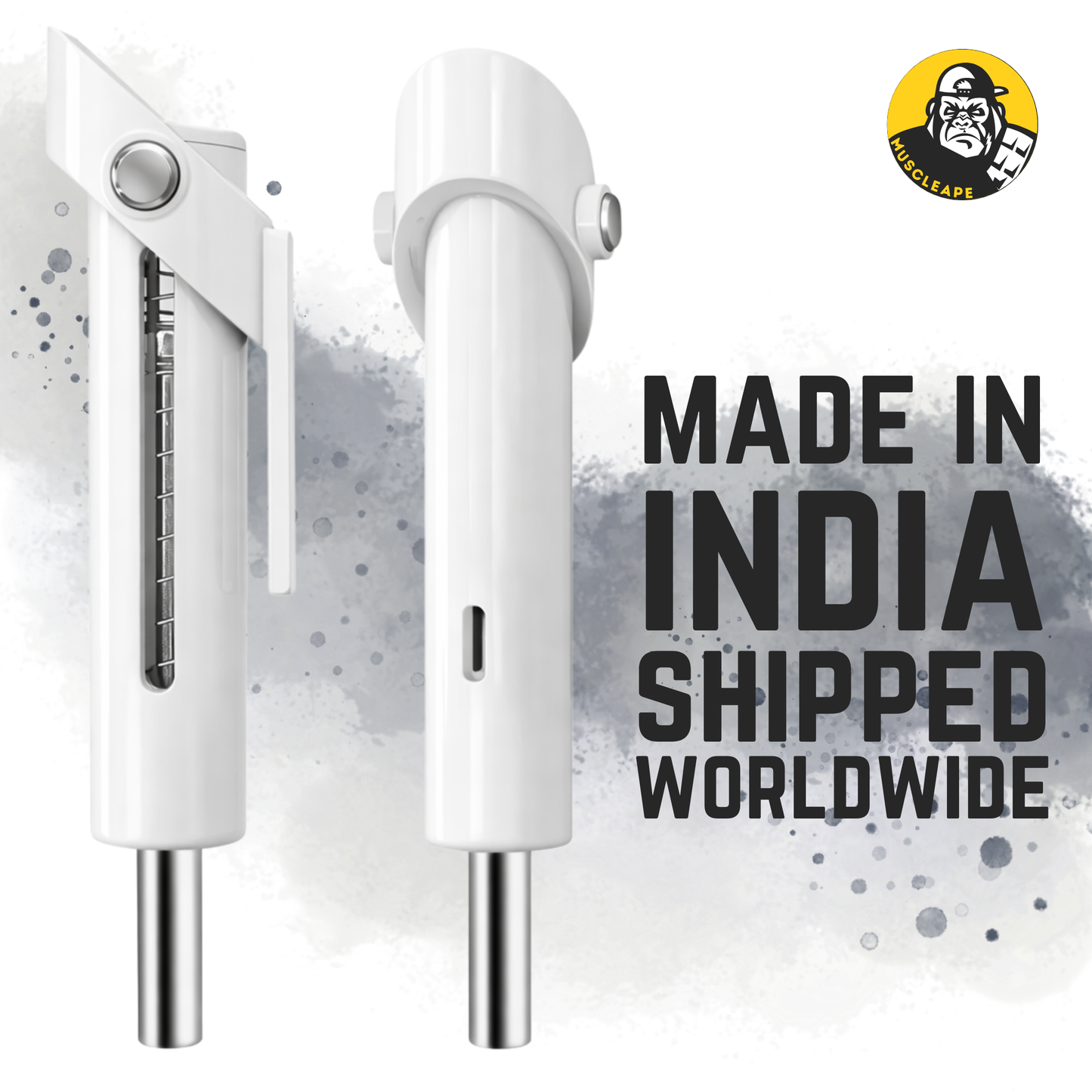 Muscleape Drop Set Pin | Quick-Change Weight Stack Pin for Cable Machines | Heavy-Duty Steel Gym Accessory for Fast Drop Sets & Hypertrophy (White)