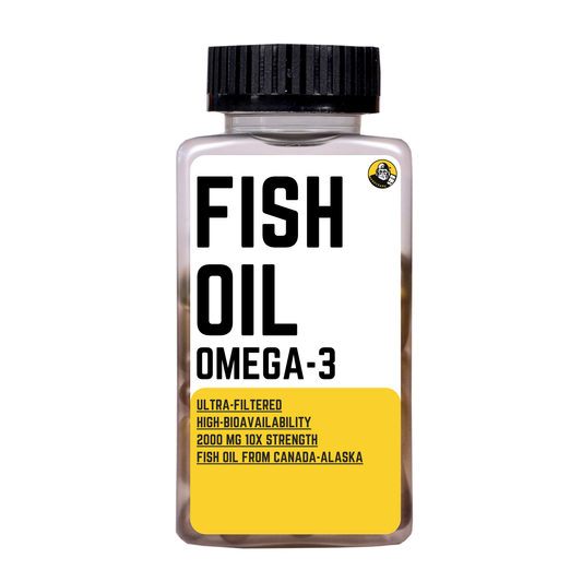 Muscleape Omega-3 Fish Oil 200 mg – Heart, Joint & Brain Support | Triple Strength EPA & DHA Softgels.| Cold Water Sardines From Alaska | 2000 Mg Super Strength Omega 3. Super Strength, Ultra Filtered & Heavy Metal Free (360mg EPA & 240mg DHA)