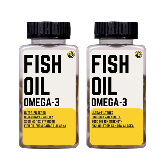 MuscleApe Omega-3 Fish Oil Softgels – 2000 mg Omega-3 (360 mg EPA & 240 mg DHA) – Enteric Coated, Burp-Free, Superior Bioavailability & Easily Digestible. 120 Softgels