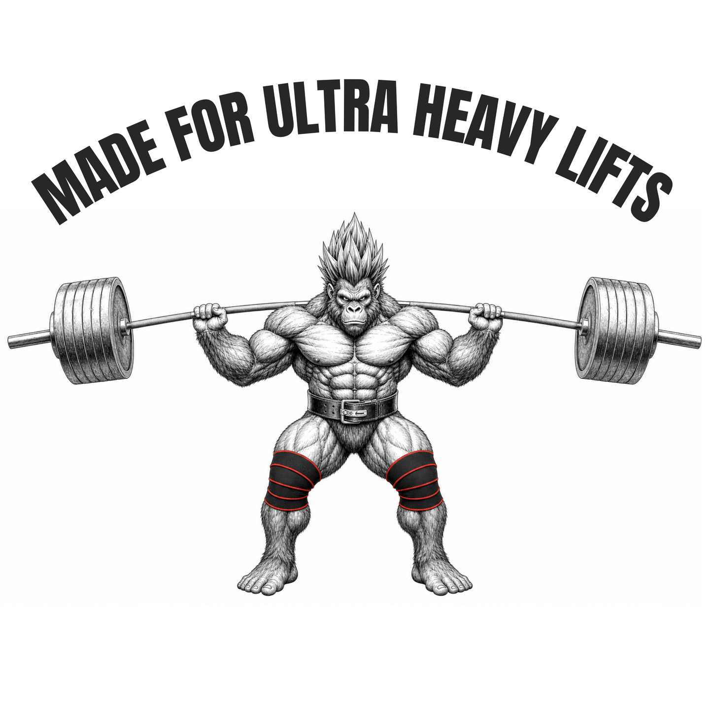 Muscleape Kong Daddy 2m Knee & Joint Support Wraps For Professional Lifters| Red & Black.