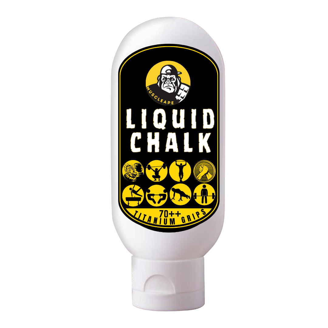 Muscleape Liquid Chalk Cream | Titanium-Strong Dry Grip, Sweat-Free Hands | 250+ Lifts for Weightlifting, CrossFit, Calisthenics & Gymnastics