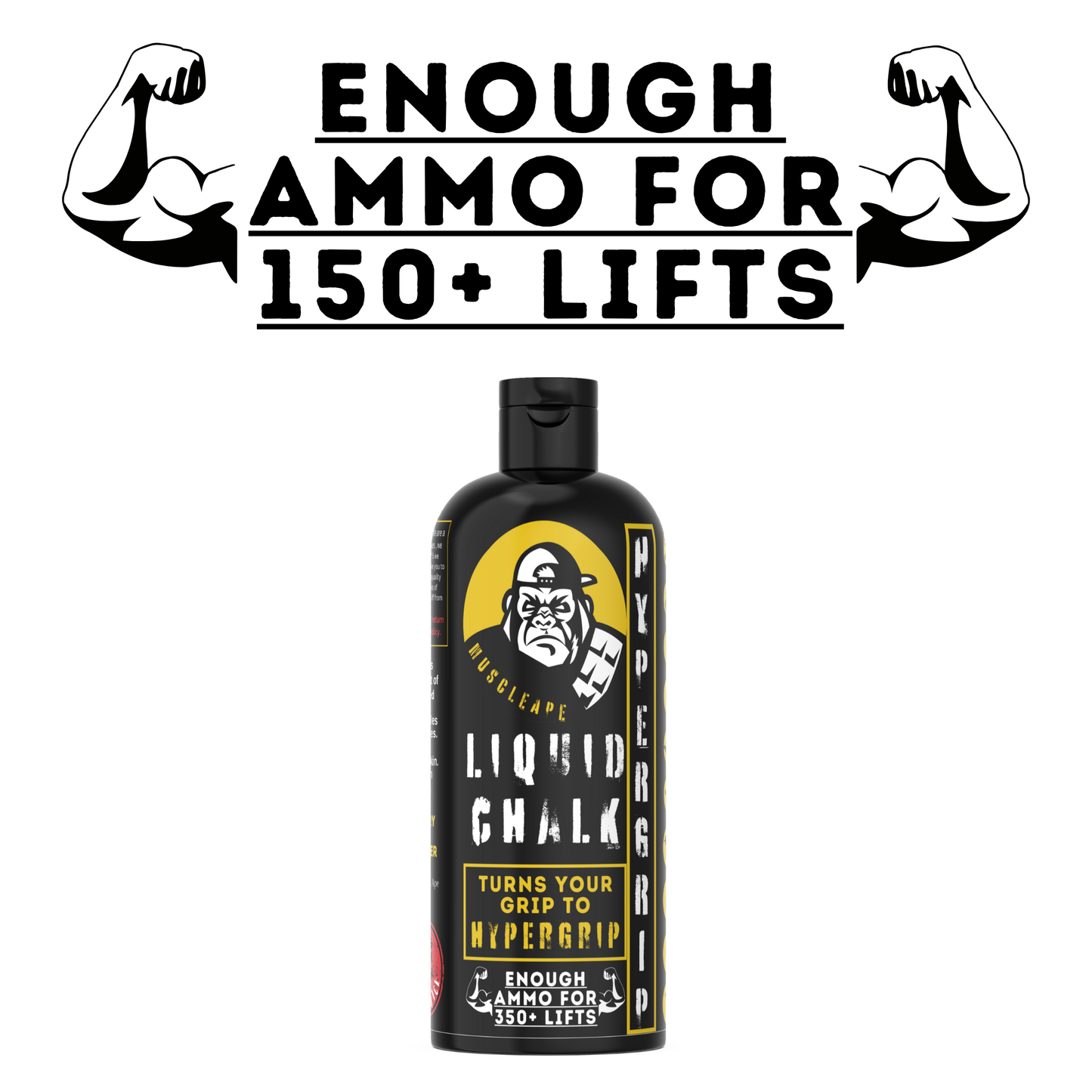 Muscleape Liquid Chalk 200Ml. Turn Your Grip Into Titanium Strength Hypergrip| Sufficient for 150+ Lifts| Best for Weightlifting, Powerlifting, Gymnastics, Calisthenics, CrossFit and Other Sports | Powerlifting | Muscleape