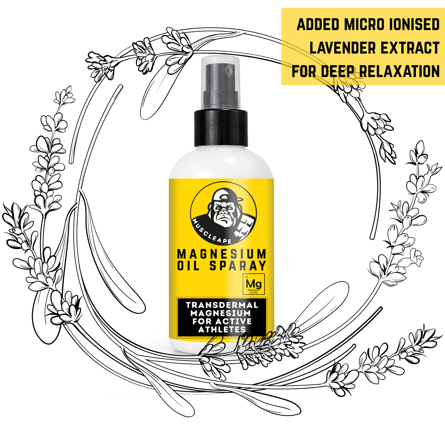 Muscleape Magnesium Oil Spray with Lavender | Relaxation & Recovery | 200 ml