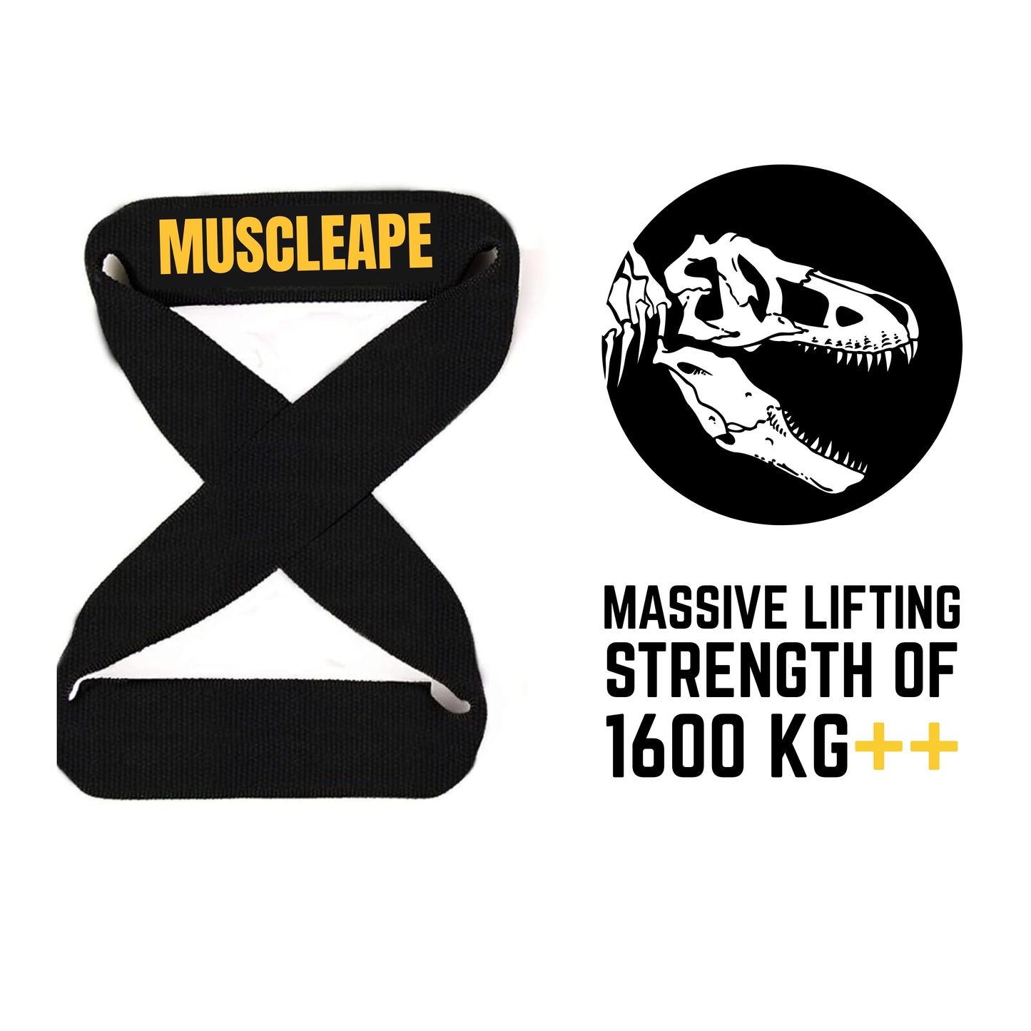 Muscleape 8 Shape Weight Lifting Straps | Original