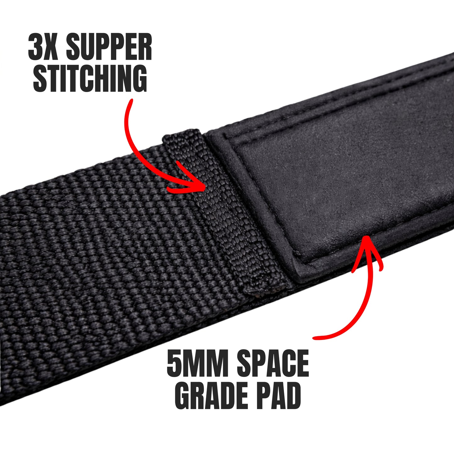 Muscleape Beast Mode Weight Lifting Straps | Black