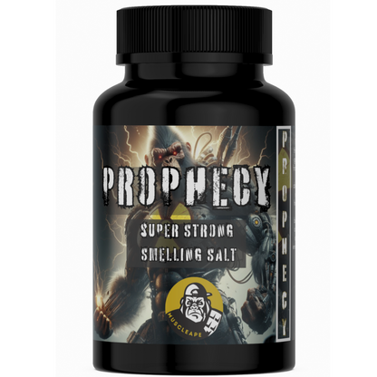 Muscleape Prophecy Smelling Salts 100g | Pre-Activated Ammonia Crystals for Elite Powerlifters | Extreme Focus & PR-Day Hit | Open-Sniff-Bend