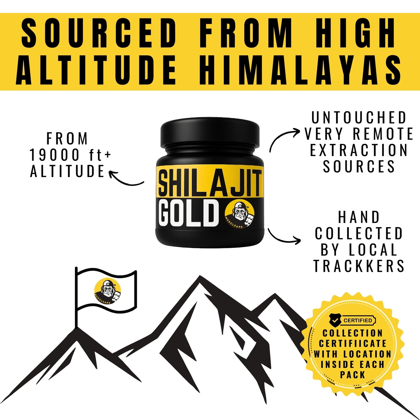 100% Pure Shilajit Gold – With Saffron, Ashwagandha & Herbal Extracts. For Strength, Stamina, Endurance & Vitality.